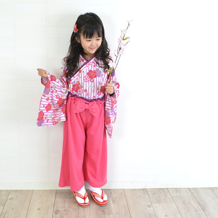 時間指定不可】 ♡袴 セットアップ♡ ピンク 着物 和装 フォーマル 女の子 100