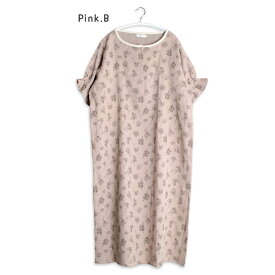 【ママとお揃い】【メール便可】ワンピース ガーゼ 綿100% コットン 春夏 春物 夏物 フリー レディース ママ Wガーゼ 半袖 ルームワンピース 部屋着 23ss ルームウェア お洒落 北欧 プチプラ 授乳ワンピ おそろい お揃い 入院着 マタニティ マタニティワンピース G-0008