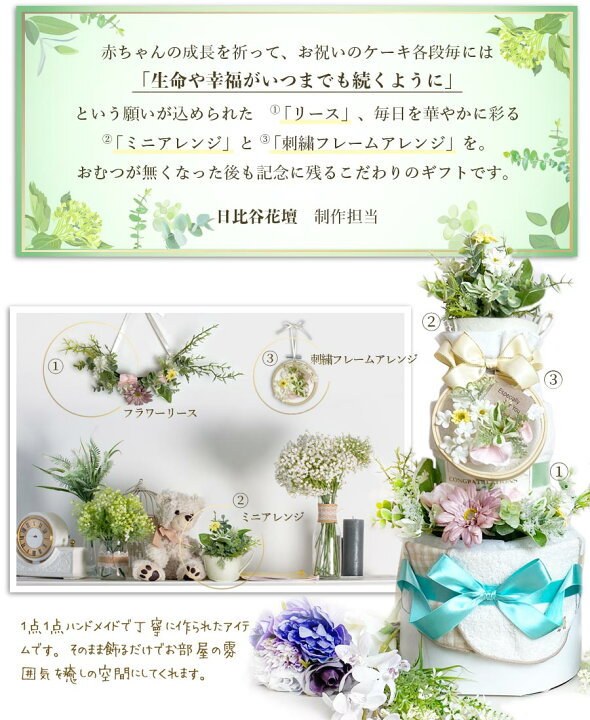 楽天市場 アーティフィシャルフラワーおむつケーキ ワンダーガーデン Wonder Garden すぐ飾れるフラワーギフト 日本製授乳スタイ オーガニックコットンタオル パンパースはじめての肌 メリーズfirstpremium 授乳服とマタニティ服のmilk Tea