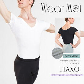 WearMoi（ウェアモア）HAXO・マイクロファイバー半袖VネックTシャツ（ボーイズ メンズ）男性 バレエ バレエレッスン バレエ用品 ダンス用品 Tシャツ 1点までメール便可