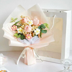 ニットフラワー 手編み花 ギフト フラワーブーケ 造花 枯れないお花 お祝い 母の日 記念日 プレゼント 贈り物 癒す花 誕生日 卒業式 グラデーション ブーケ 人気 インテリア おしゃれ 彼女