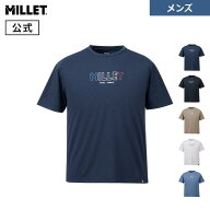 【スーパーSALE期間30%OFF】【公式】ミレー(Millet) アウトライン ロゴ ショートスリーブTシャツ MIV0218…