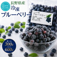 ブルーベリー 産地直送 国産 選べる 300g 600g 長野県産 冷凍 フルーツ たっぷり 大容量 送料無料 冷凍ブ…