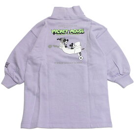 【子供服/グルーヴィーカラーズ/groovy colors/ジュニア/男の子】 ウラケMICKEY MOUSE ヒザタケOP 42LPL淡パープル