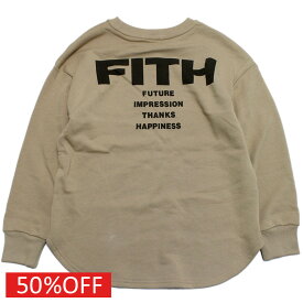 【フィス/FITH/子供服/親子/フィスベビー/FITH社】 セール 【40%OFF】 ウラケ バックロゴスウェット 16BEベージュ