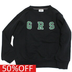 【子供服/グルーヴィーカラーズ/groovy colors/ジュニア/男の子】 セール 【50%OFF】 あす楽 ウラケ GRS BEAR スウェット 2BK黒