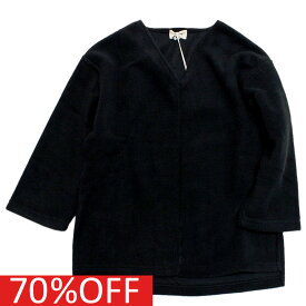 【子供服/ジュニア/アンディニー/undeny./キッズ/大人/女の子】 セール 【70%OFF】 あす楽 Vネックプルオーバー ブラック(BK)