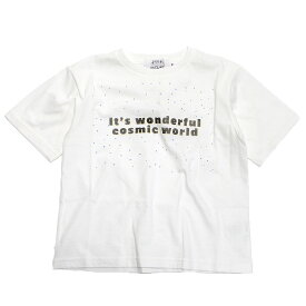 【子供服/フォークメイド/folk made/フォルクメイド/キッズ】 あす楽 cosmic print Tシャツ オフホワイト