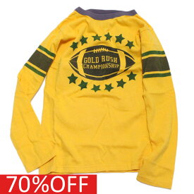 【GOLD RUSH OUTFITTERS/ゴールドラッシュアウトフィッターズ/アメカジ】 セール 【70%OFF】 あす楽 フットボールチャンピオンシップロングTシャツ イエロー