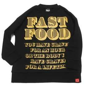 【コンベックス/CONVEX/子供服/ジュニア/キッズ】 ファーストフードBIGトレーナー クロ(5)