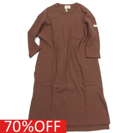 【子供服/ジュニア/アンディニー/undeny./キッズ/大人/女の子】 セール 【70%OFF】 あす楽 リブワンピース ブラウン(BR)