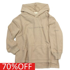 【子供服/ジュニア/アンディニー/undeny./キッズ/大人/女の子】 セール 【70%OFF】 あす楽 ロゴビッグパーカー ベージュ(BE)