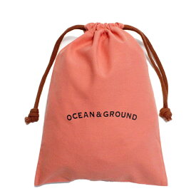 【ocean&amp;ground/オーシャンアンドグラウンド/子供服/ベビー/キッズ/ジュニア】 あす楽 コットン巾着(中) サーモンピンク(SP)