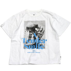 【スムージー/SMOOTHY/ジュニア/子供服/キッズ】 Tender Tee ホワイト×サックス