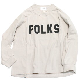 【FOV/フォブ/こども服/キッズ/親子/カジュアル】 FOLKS L/S Tシャツ サンド(SD)