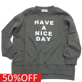 【ジェネレーター/子供服/GENERATOR/ジュニア 】 セール 【50%OFF】 あす楽 HAVE A NICE DAY ビッグプルオーバー チャコールグレー(CG)