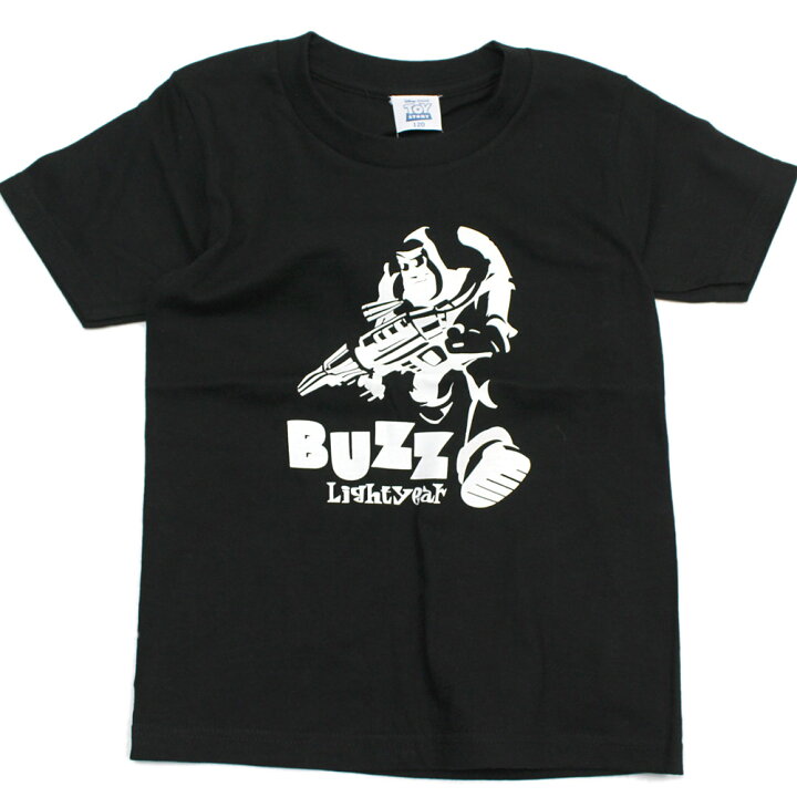 楽天市場 子供服 ベビー服 出産祝い ディズニーコラボ トイストーリー あす楽 Buzz Lightyeartシャツ ブラック Blk 子供服 ミリバール