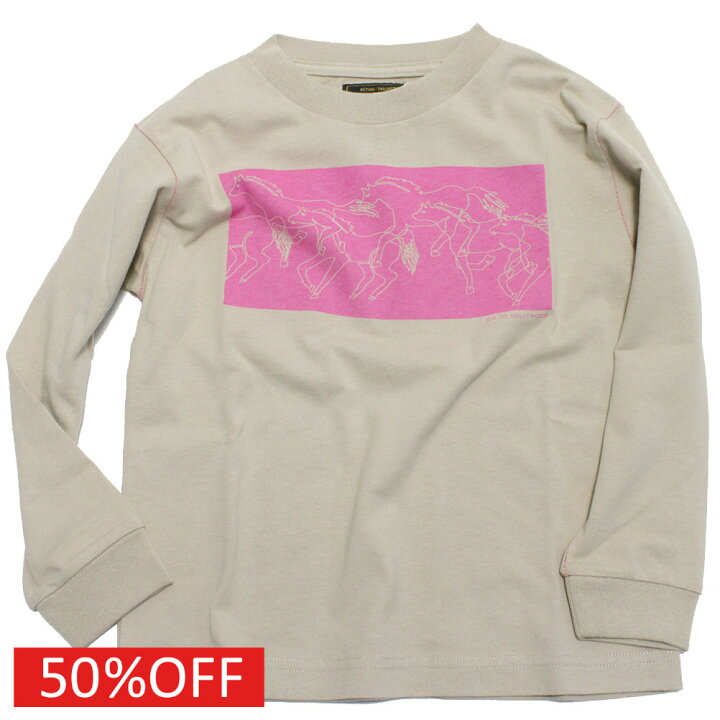 ゴートゥーハリウッド GO TO HOLLYWOOD 子供服 親子 セール 50 OFF テンジク HORSIE TEE 3GRグレー 子供服ミリバール