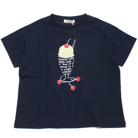 【ユニカ/UNICA/子供服/キッズ/女の子】 あす楽 LetteringSoda Tシャツ ネイビー(5)