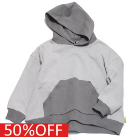 【子供服/makeyourday/ベビー/メイクユアデイ/キッズ/ジュニア】 セール 【50%OFF】 あす楽 ドロップフーディー ライトグレー(LG)