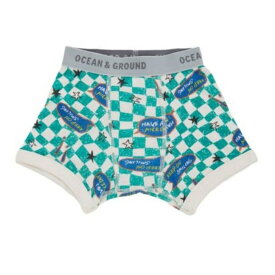 【ocean＆ground/オーシャンアンドグラウンド/子供服/ベビー/キッズ/ジュニア】 ボクサーパンツGraffitiChecker グリーン(GR)