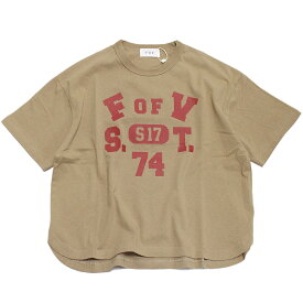 【FOV/フォブ/こども服/キッズ/親子/カジュアル】 あす楽 FOFV 6分袖Tシャツ ベージュ(BE)