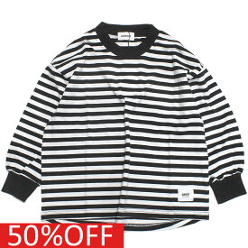 【ジェネレーター/子供服/GENERATOR/ジュニア 】 セール 【50%OFF】 あす楽 ボーダー L/S Tシャツ ブラック(BK)