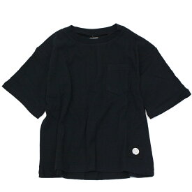 【ZERO standard/子供服/ゼロスタンダード】 あす楽 ポケットビッグTシャツ ブラック(BK)