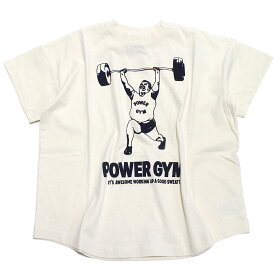 【ニードルワークス/ジュニア服/NEEDLEWORKS】 あす楽 天竺POWER GYM Tシャツ ナチュラル