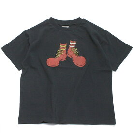 【ocean&amp;ground/オーシャンアンドグラウンド/子供服/ベビー/キッズ/ジュニア】 あす楽 ピエロブーツプリントTシャツ ブラック(BK)