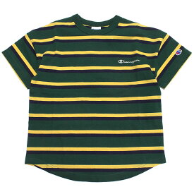 【CHAMPION/KIDS/チャンピオン/キッズ/子ども服】 あす楽 BORDER SLEEVE Tシャツ ダークグリーン(570)