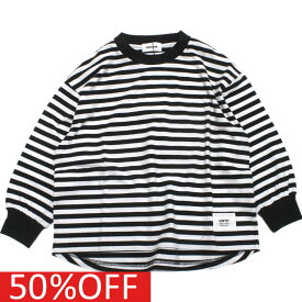 【ジェネレーター/子供服/GENERATOR/ジュニア 】 セール 【20%OFF】 あす楽 ボーダー L/S Tシャツ ブラック(BK)