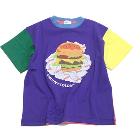 【子供服/グルーヴィーカラーズ/groovy colors/ジュニア/男の子】 あす楽 テンジク HAMBURGER TEE 91CZYクレイジー