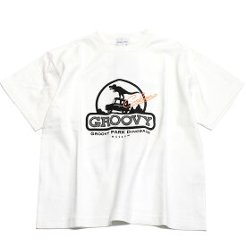 【子供服/グルーヴィーカラーズ/groovy colors/ジュニア/男の子】 あす楽 テンジク DINOSAUR TEE 1W白