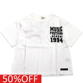 【F.O.KIDS/エフオー/アメカジ/エフオーキッズ/子供服】 セール 【50%OFF】 あす楽 MUSIC FES バックプリントTシャツ オフホワイト(OW)