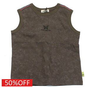 【子供服/makeyourday/ベビー/メイクユアデイ/キッズ/ジュニア】 セール 【50%OFF】 ムラゾメチロリアンタンクトップ ブラウン(BR)