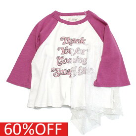 【ゴートゥーハリウッド GO TO HOLLYWOOD/子供服/親子】 セール 【50%OFF】 あす楽 テンジク アシンメトリー TEE（8分袖） 5R赤