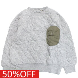 【ocean&amp;ground/オーシャンアンドグラウンド/子供服/ベビー/キッズ/ジュニア】 セール 【50%OFF】 あす楽 ジャストルーズキルトスウェット グレー(GY)