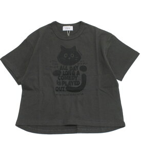 【FOV/フォブ/こども服/キッズ/親子/カジュアル】 【FOV BOB】 CAT Tシャツ チャコールグレー(CG)