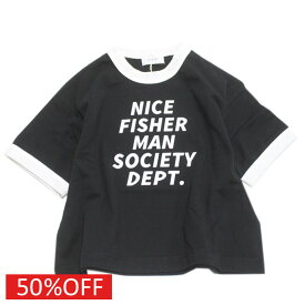 【FOV/フォブ/こども服/キッズ/親子/カジュアル】 セール 【50%OFF】 FISHERMAN Tシャツ ブラック(BK)
