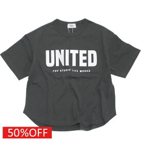 【FOV/フォブ/こども服/キッズ/親子/カジュアル】 セール 【50%OFF】 UNITED 6分袖Tシャツ チャコール(CG)