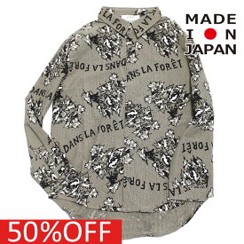 【子供服/フォークメイド/folk made/フォルクメイド/キッズ】 セール 【50%OFF】 あす楽 dans la foret check print シャツ チェックブラックホワイト