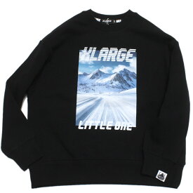 【エクストララージキッズ/エックスラージ/子供服/XLARGE KIDS】 スノーフォトトレーナー クロ(80)