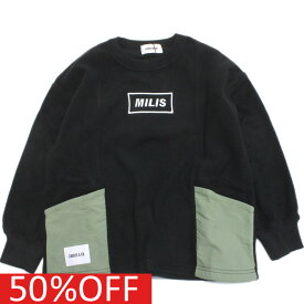 【サーカスアンドコー/CIRCUS&amp;CO/子供服】 セール 【60%OFF】 あす楽 MILIS フリース素材トレーナー【GENERATOR”×“CIRCUS＆CO. LIMITED EDITION】 ブラック(BK)