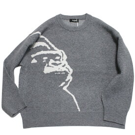 【エクストララージキッズ/エックスラージ/子供服/XLARGE KIDS】 OGフェイスニットプルオーバー TOP・グレー(85)