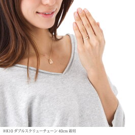 ハワイアンジュエリーネックレスK14ゴールド【刻印無料】【送料無料】チェーン・BOX付ダブルハートCG-GP101YP/BYTHESEAバイザシー【あす楽対応】【楽ギフ_包装】【楽ギフ_名入れ】