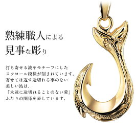 ハワイアンジュエリー|ネックレス|刻印無料|誕生石|レディース|メンズ|チェーン|フィッシュフック|K14ゴールド|14K|イエローゴールド|CG-GP113|プレゼント|誕生日|女性|女友達|彼女|妻|彼氏|夫|ミリオンベル|バイザシー|ハワジュ|オーダーメード|母の日ギフト|