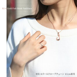 ハワイアンジュエリーネックレスフィッシュフックK14ピンクゴールドCG-GP113R
