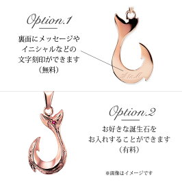 ハワイアンジュエリーネックレスフィッシュフックK14ピンクゴールドCG-GP113R