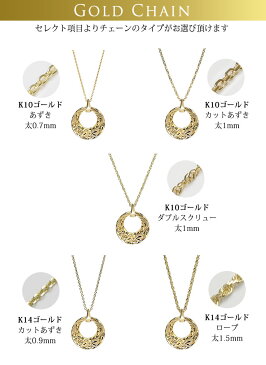 ハワイアンジュエリーネックレスラウンドK14イエローゴールドCG-GP120